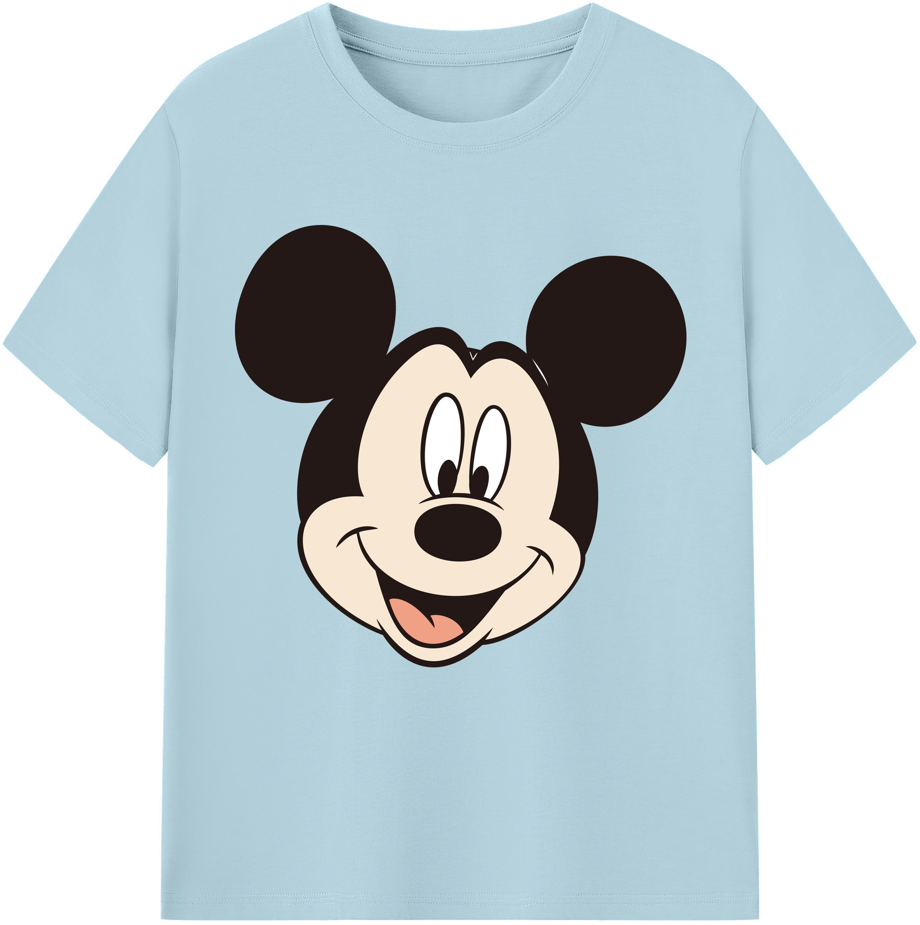 （画像用） ミッキーマウス Mickey Mouse 綿100％半袖Tシャツ（フロントプリント）